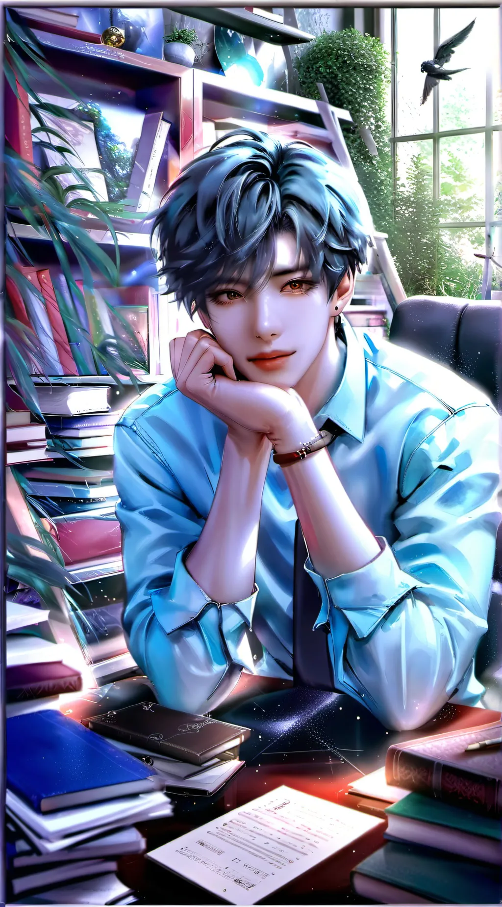 ai character: Leander background