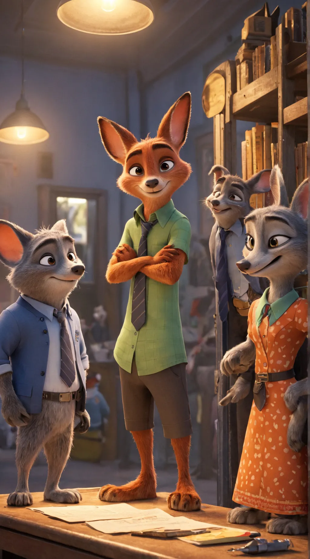 ai character: Zootopia background