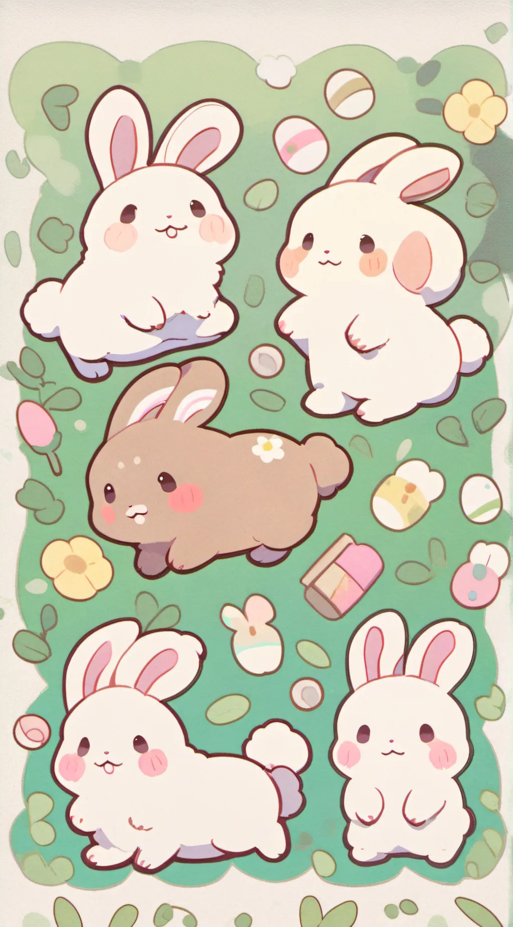 ai character: pet store bunnies background