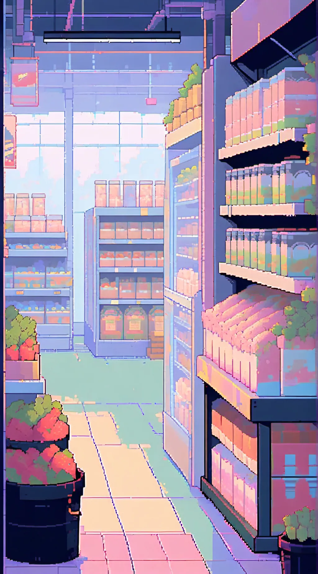ai character: HH at the store background