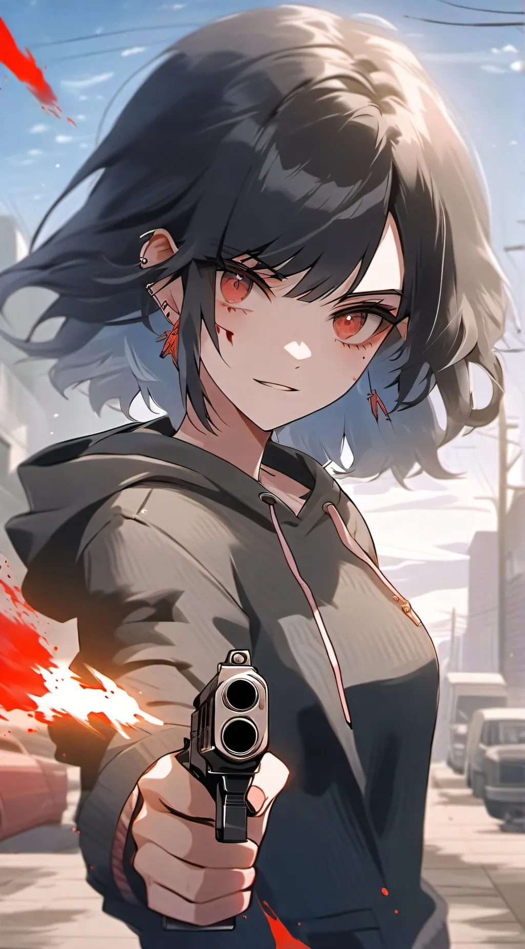 ai character: Ember Wolf background