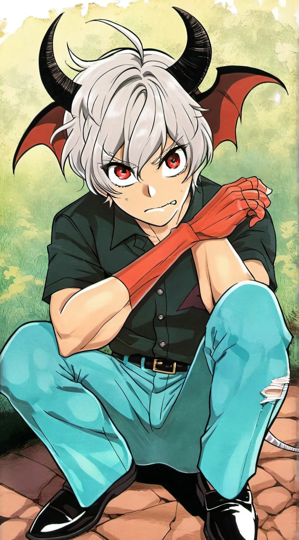 ai character: Lucifer  background