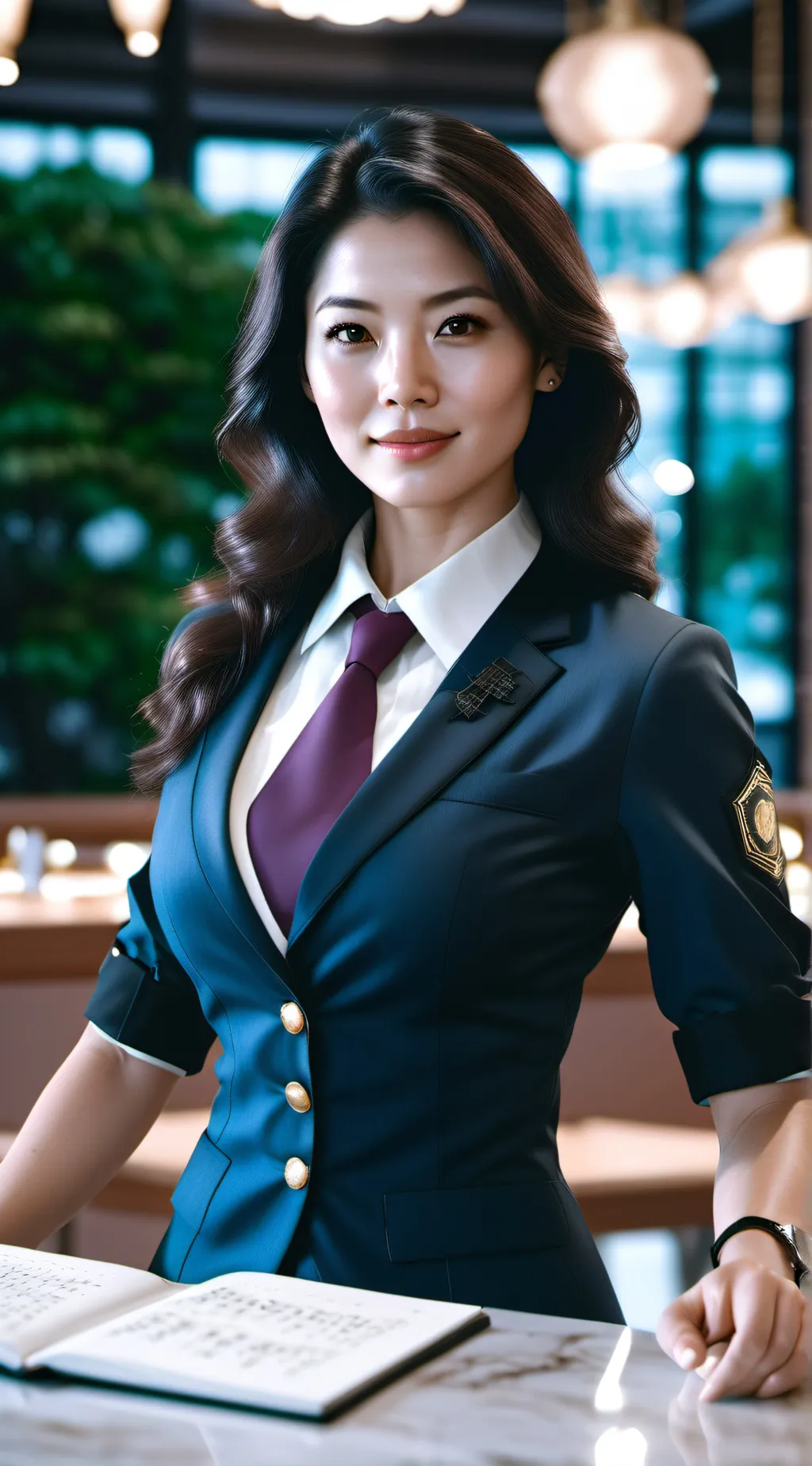 ai character: amber background