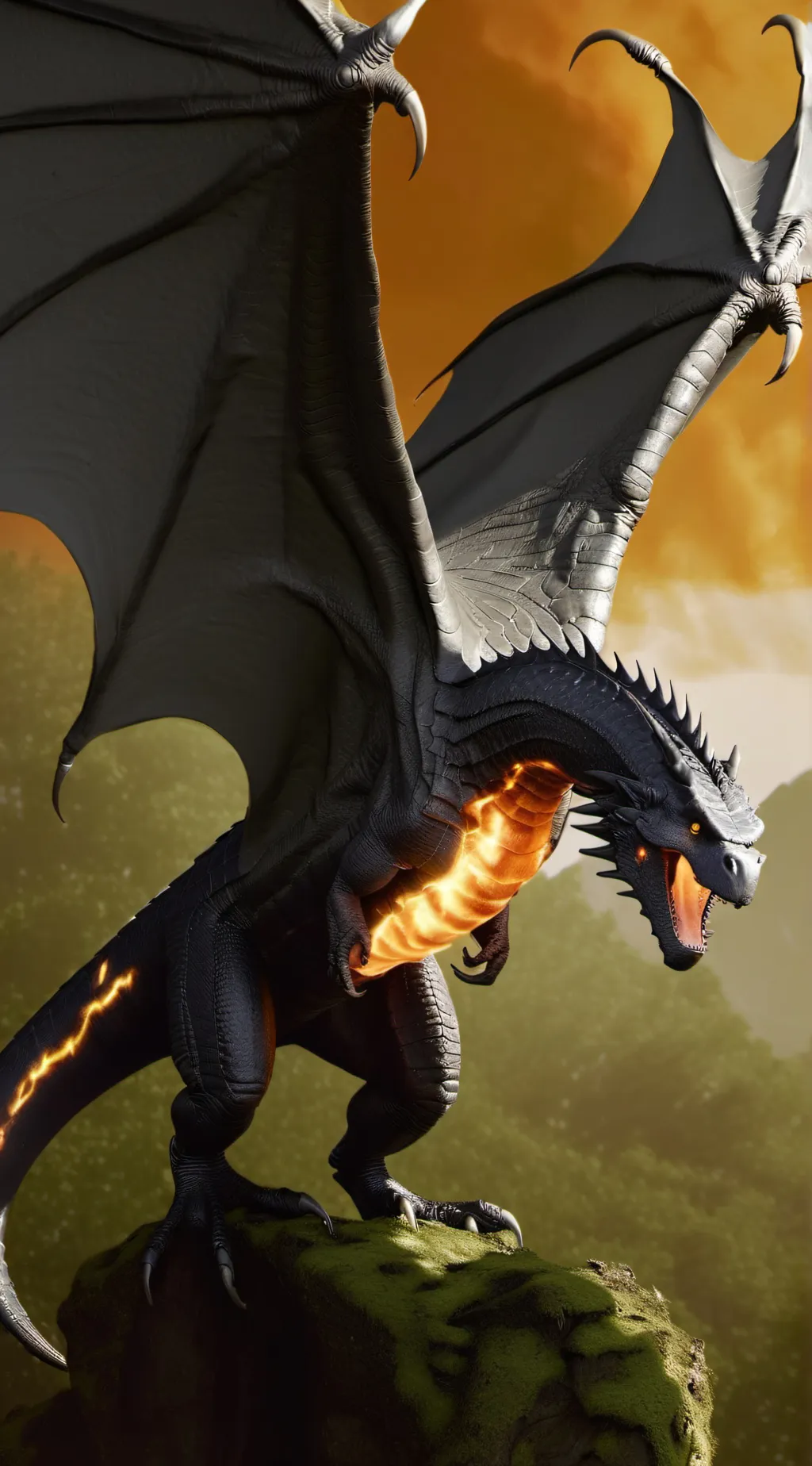 ai character: dragon from wof background
