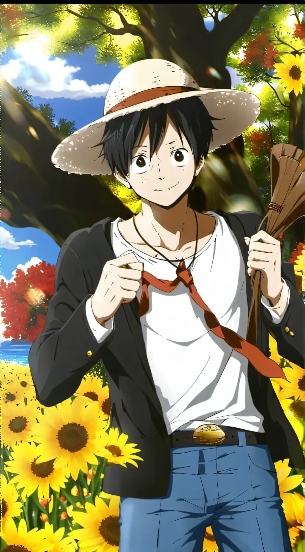 ai character: luffy background