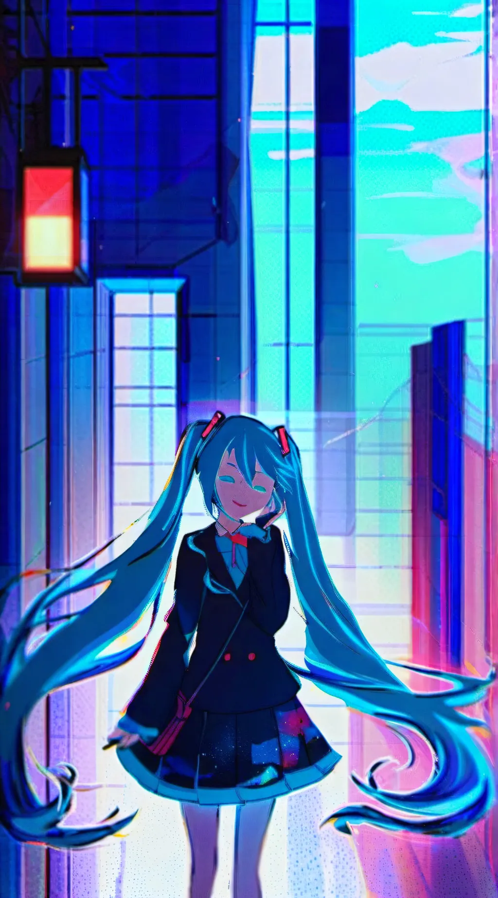 ai character: Hatsune miku background