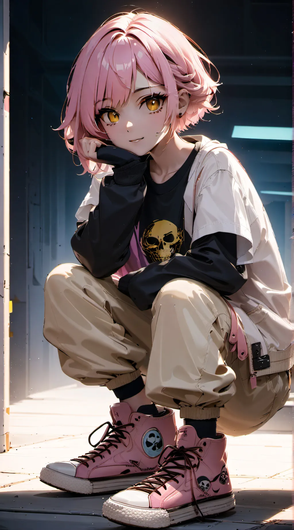 ai character: Car crash...? background