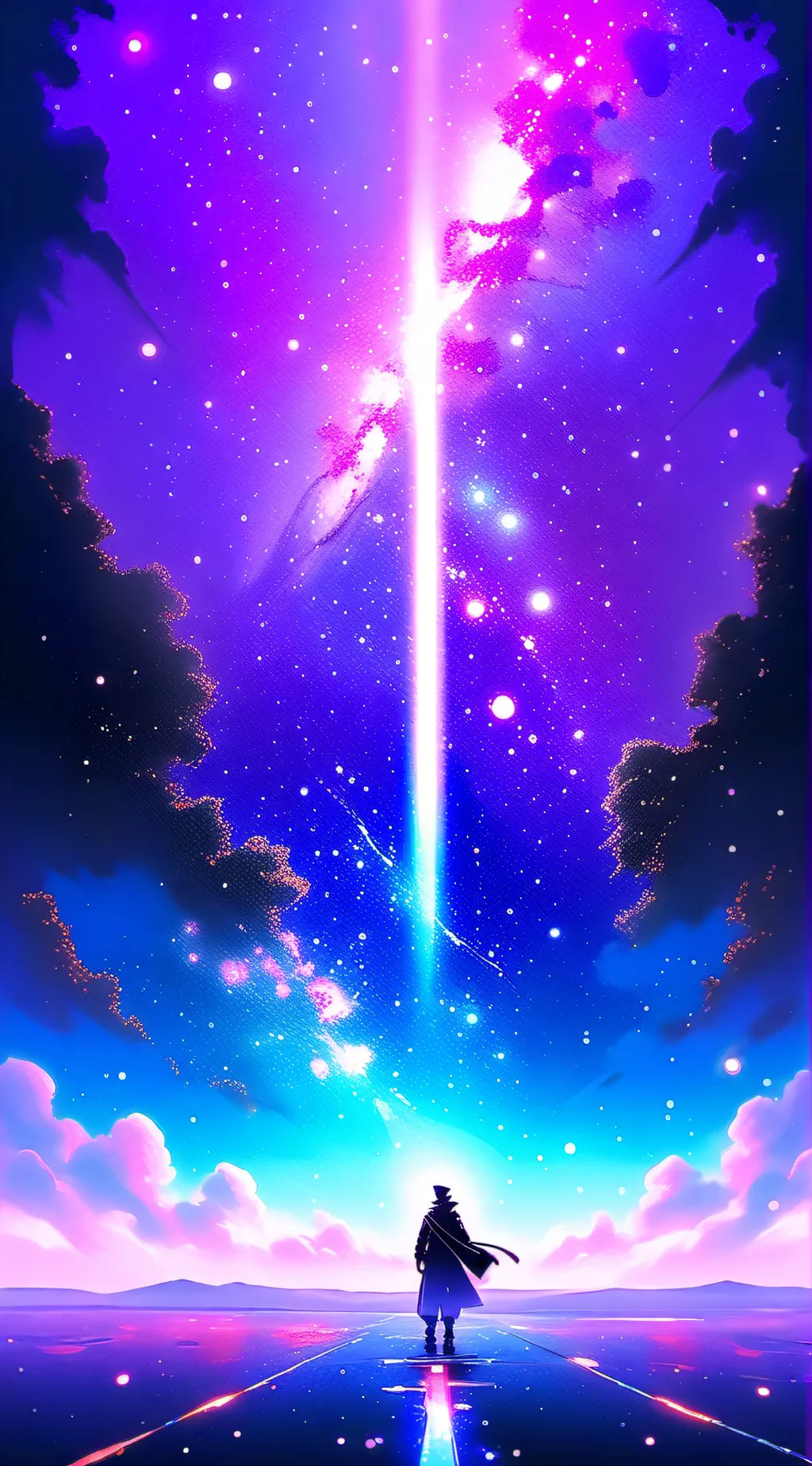 ai character: Stars background