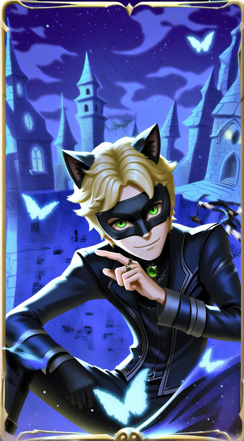 ai character: Cat noir background