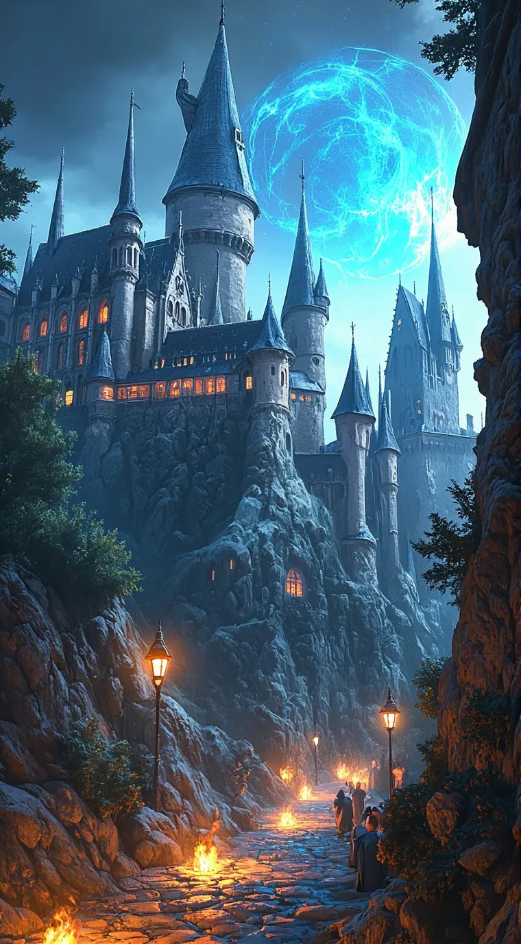 ai character: Hogwarts.......... background