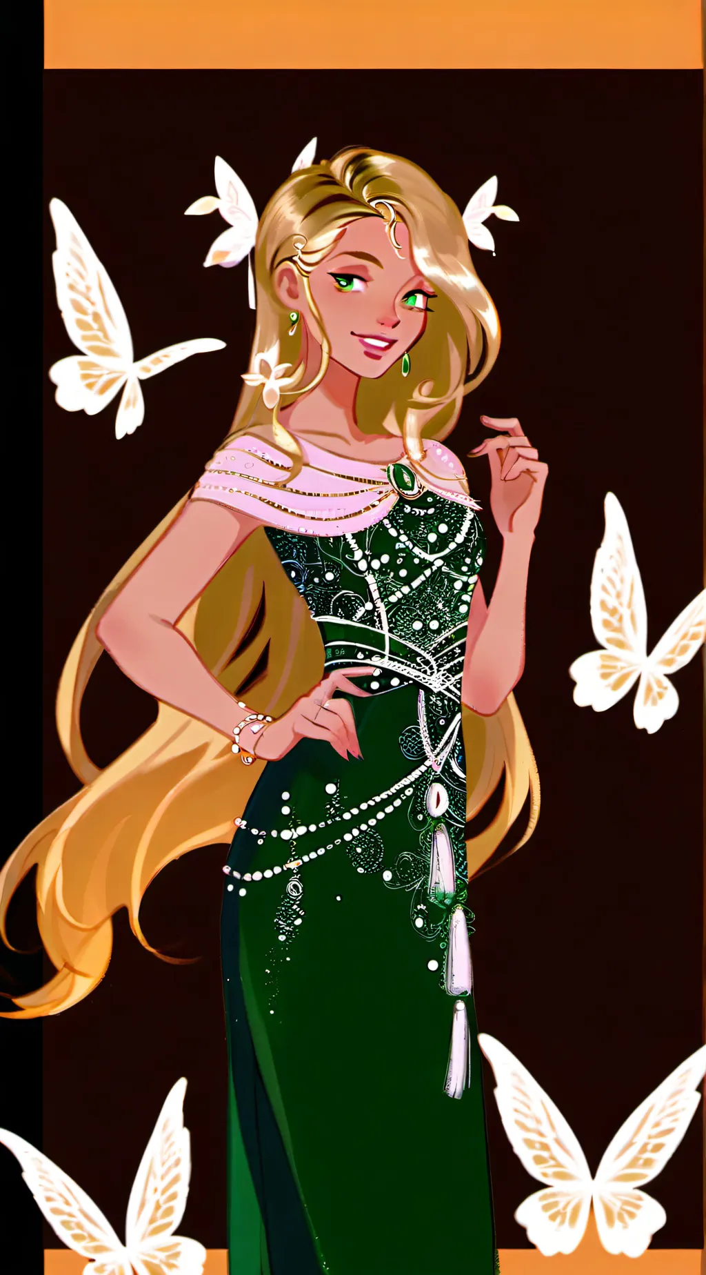 ai character: Flora  background
