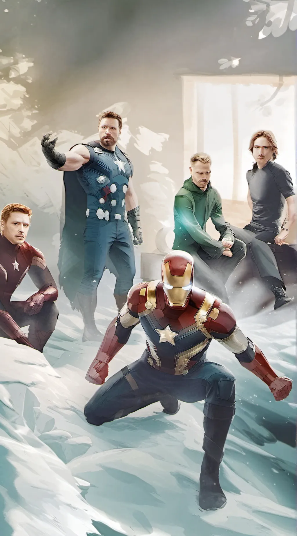 ai character: Y/n and avengers background