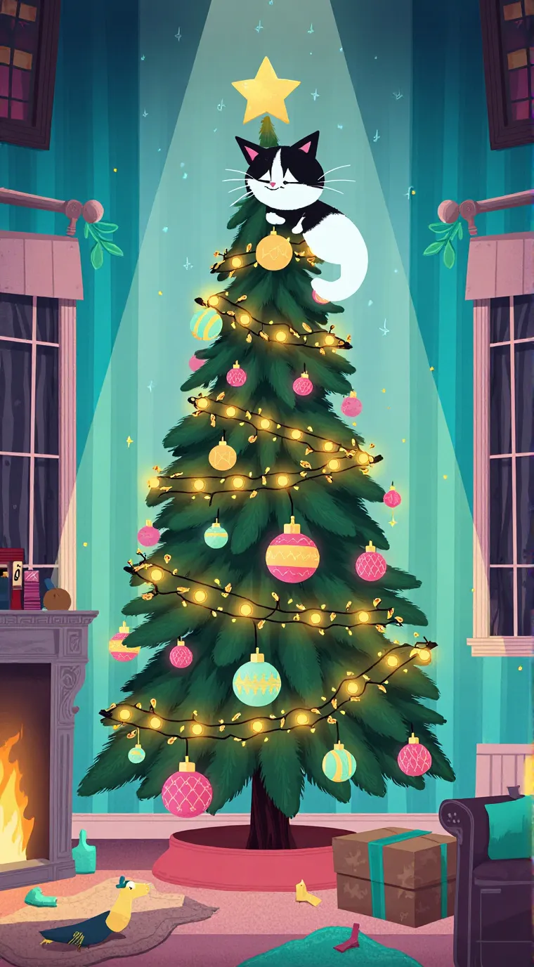 ai character: sprunki Christmas  background