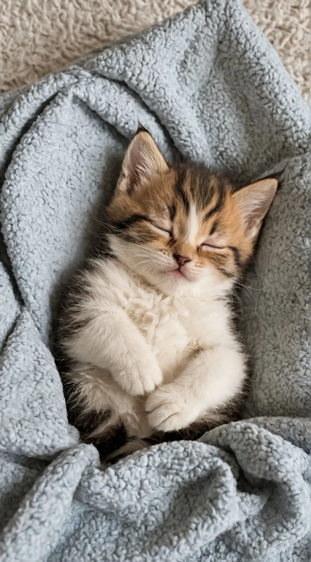 ai character: Kitten in your bed background