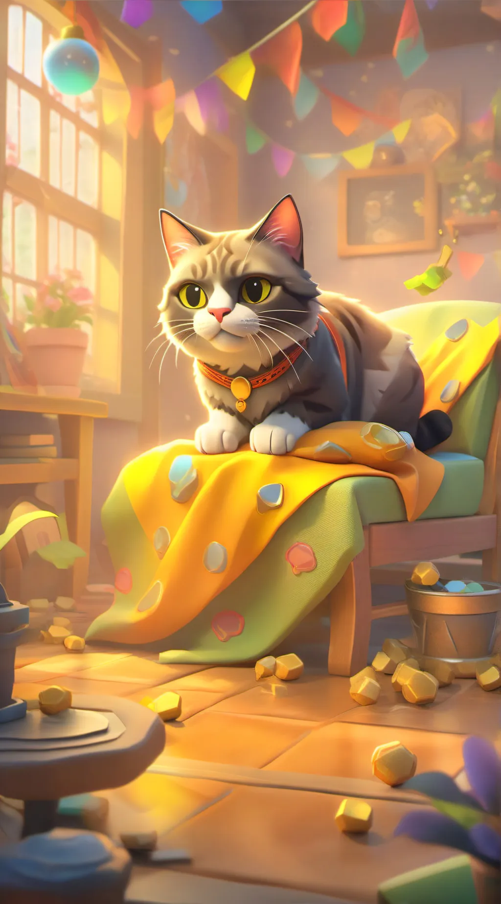 ai character: The cat background