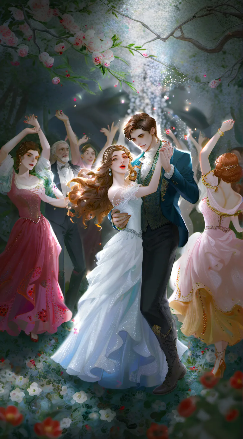 ai character: solarballls party background