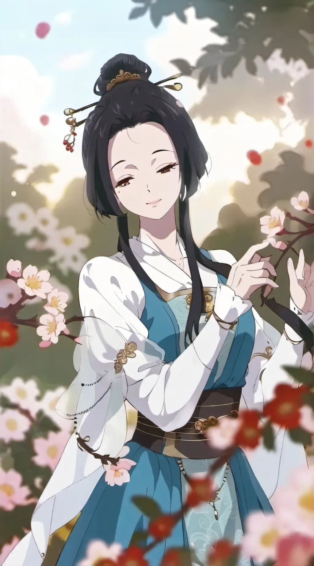 ai character: japanese lady background