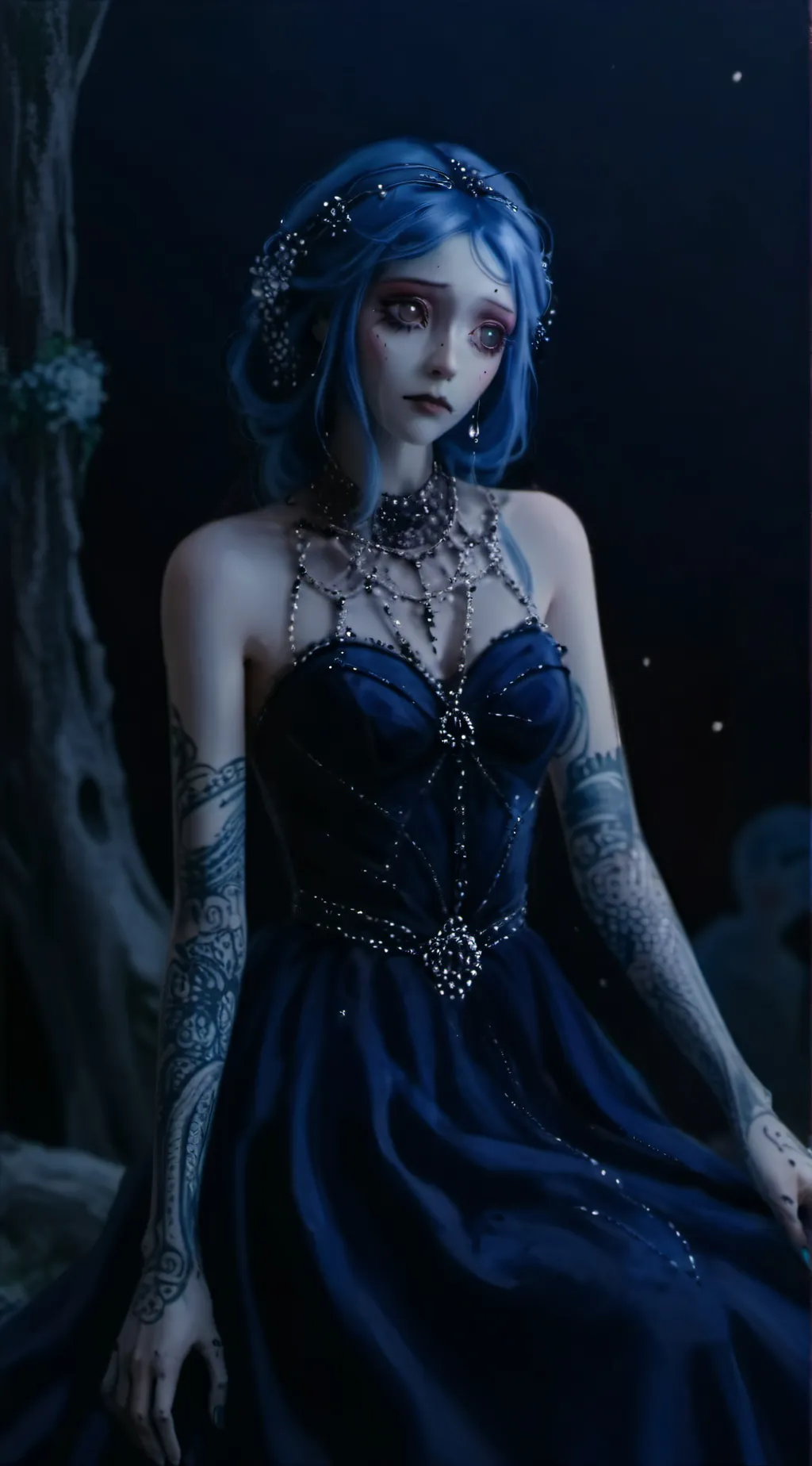 ai character: 🩵💀emily💀🩵 background