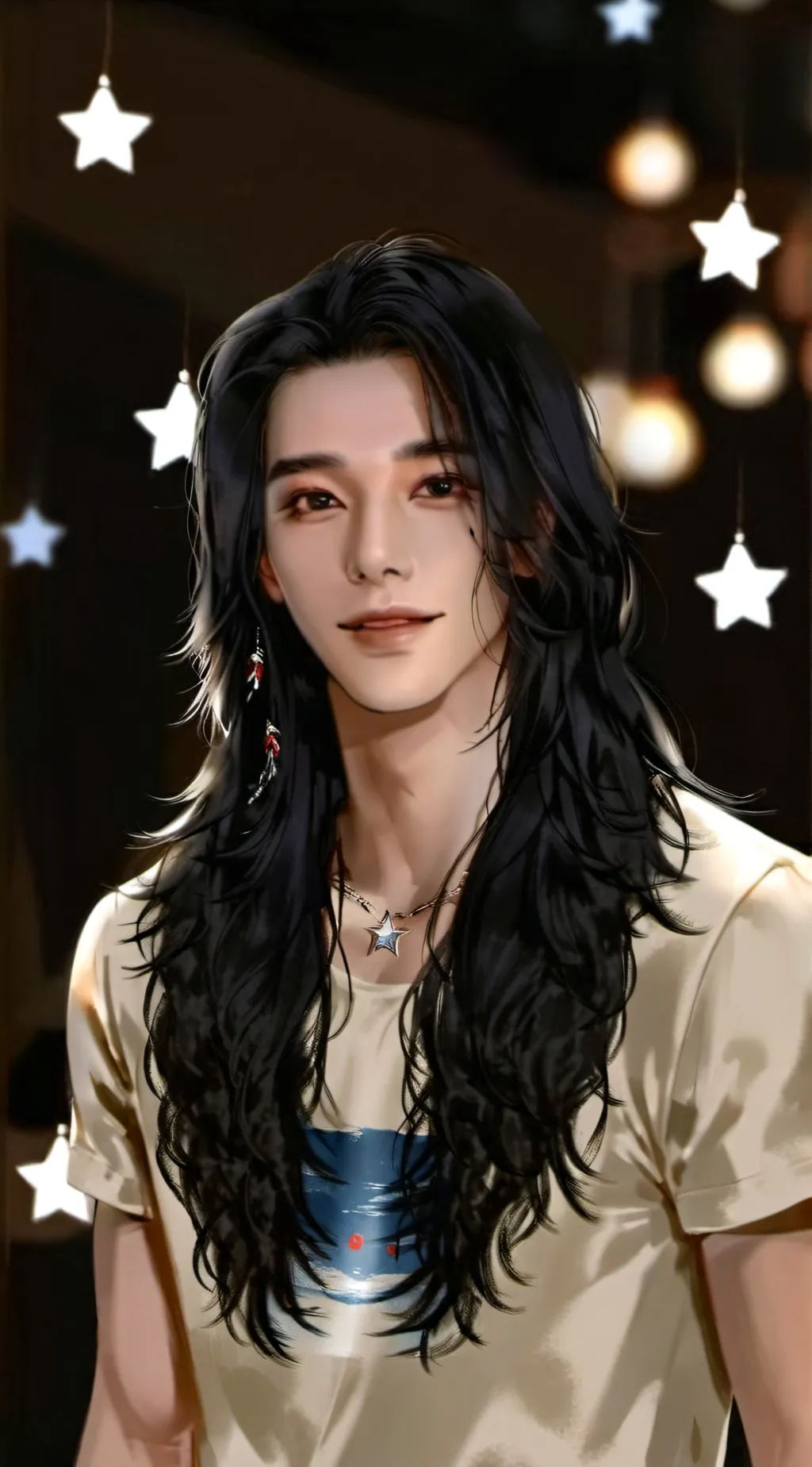ai character: ⋆.ೃ Jun // 준 ࿔*:･ background