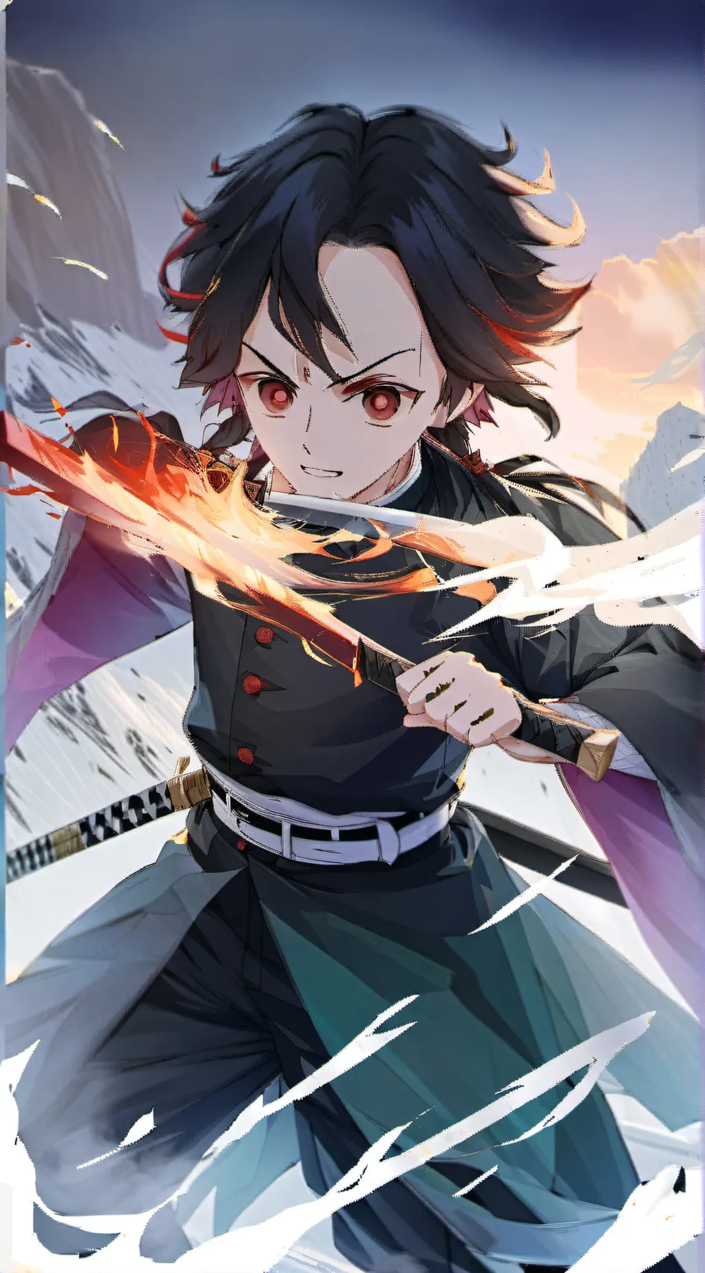 ai character: Better Demon slaye background