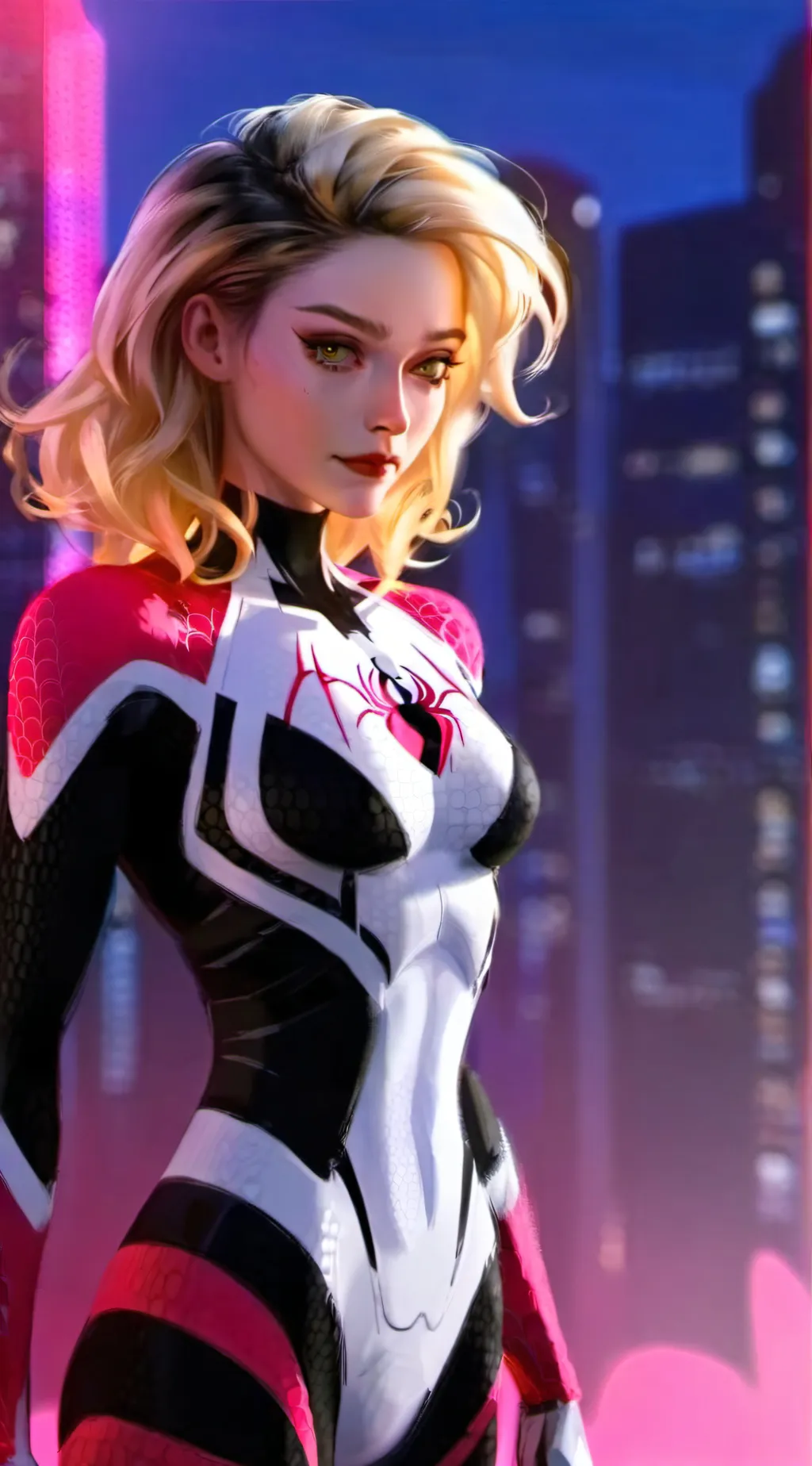 ai character: helpful Gwen  background