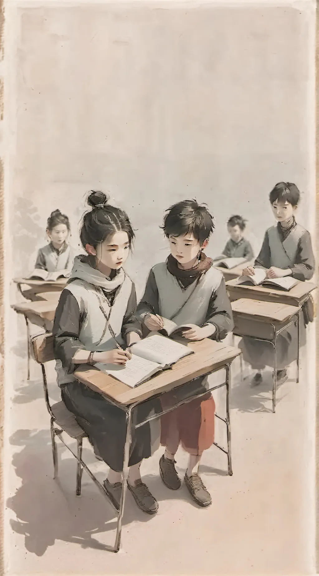 ai character: Classroom background