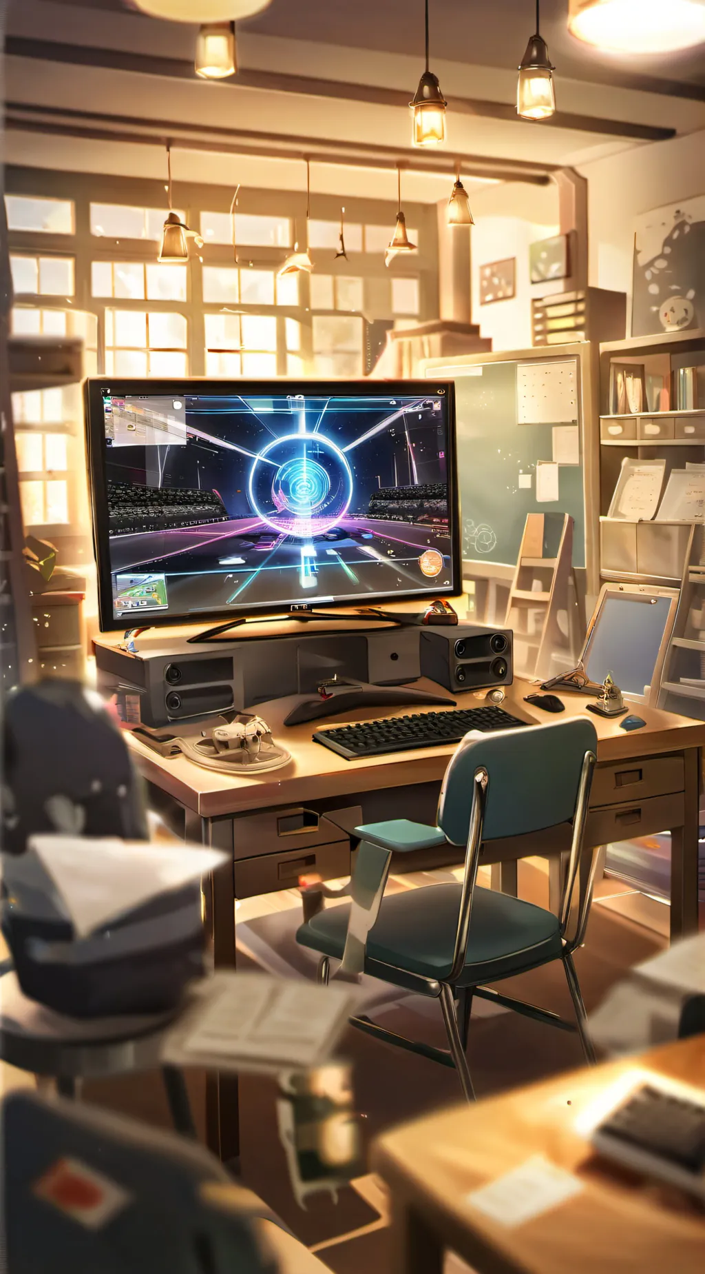ai character: Video game school background