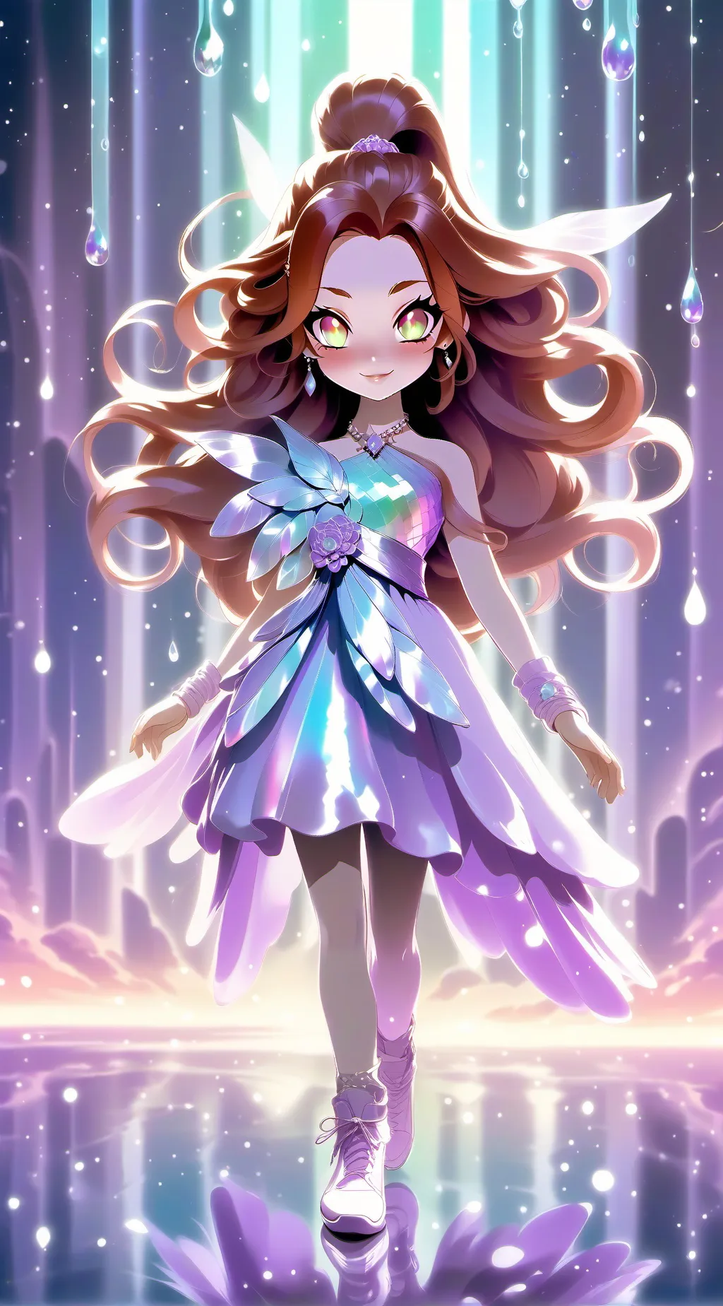 ai character: goddess  background