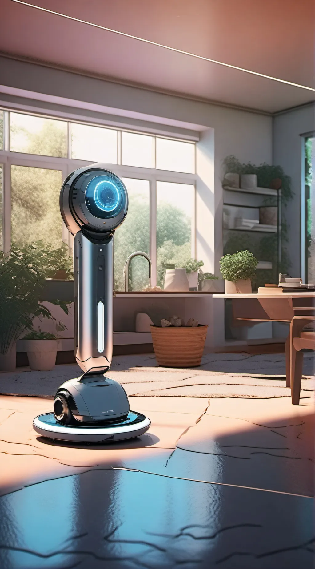 ai character: robot assistant  background