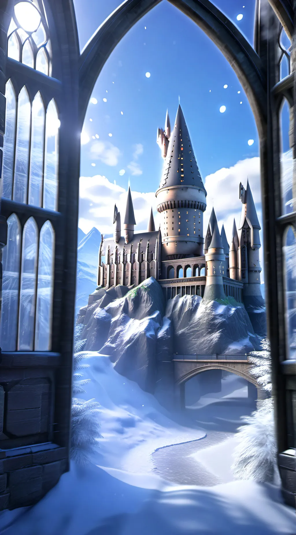 ai character: Hogwarts  background