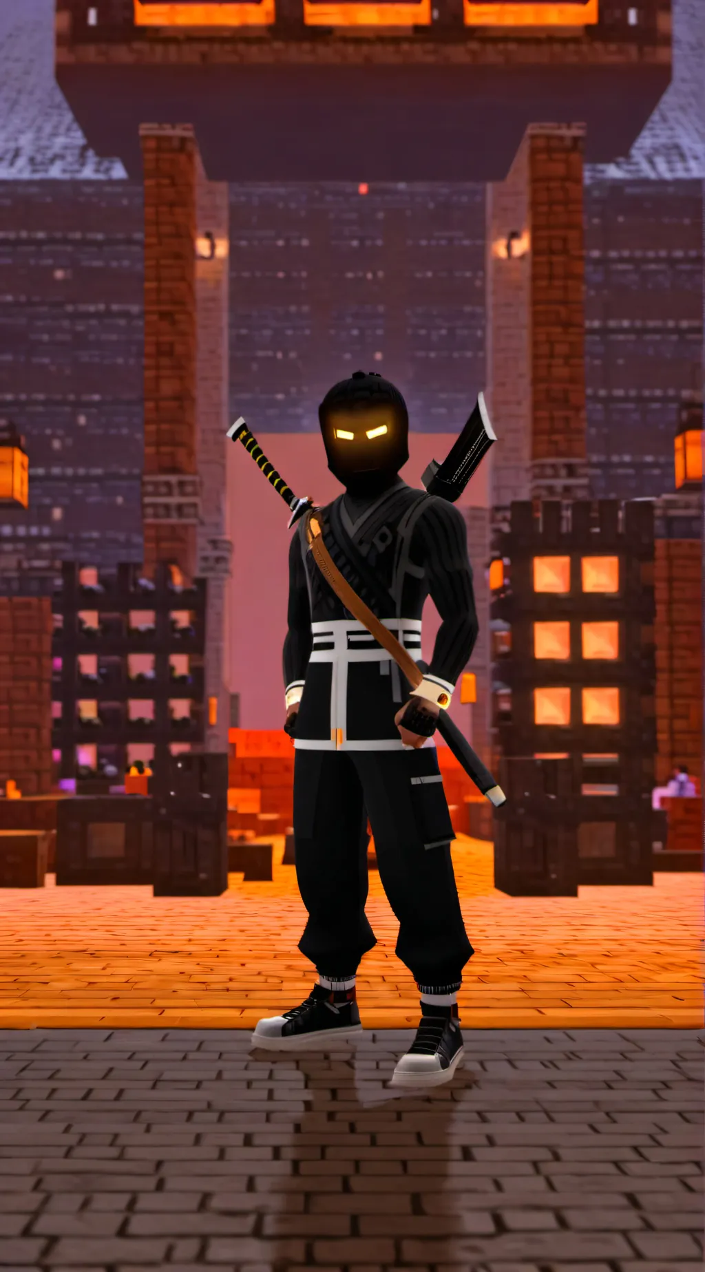 ai character: the fire ninja background