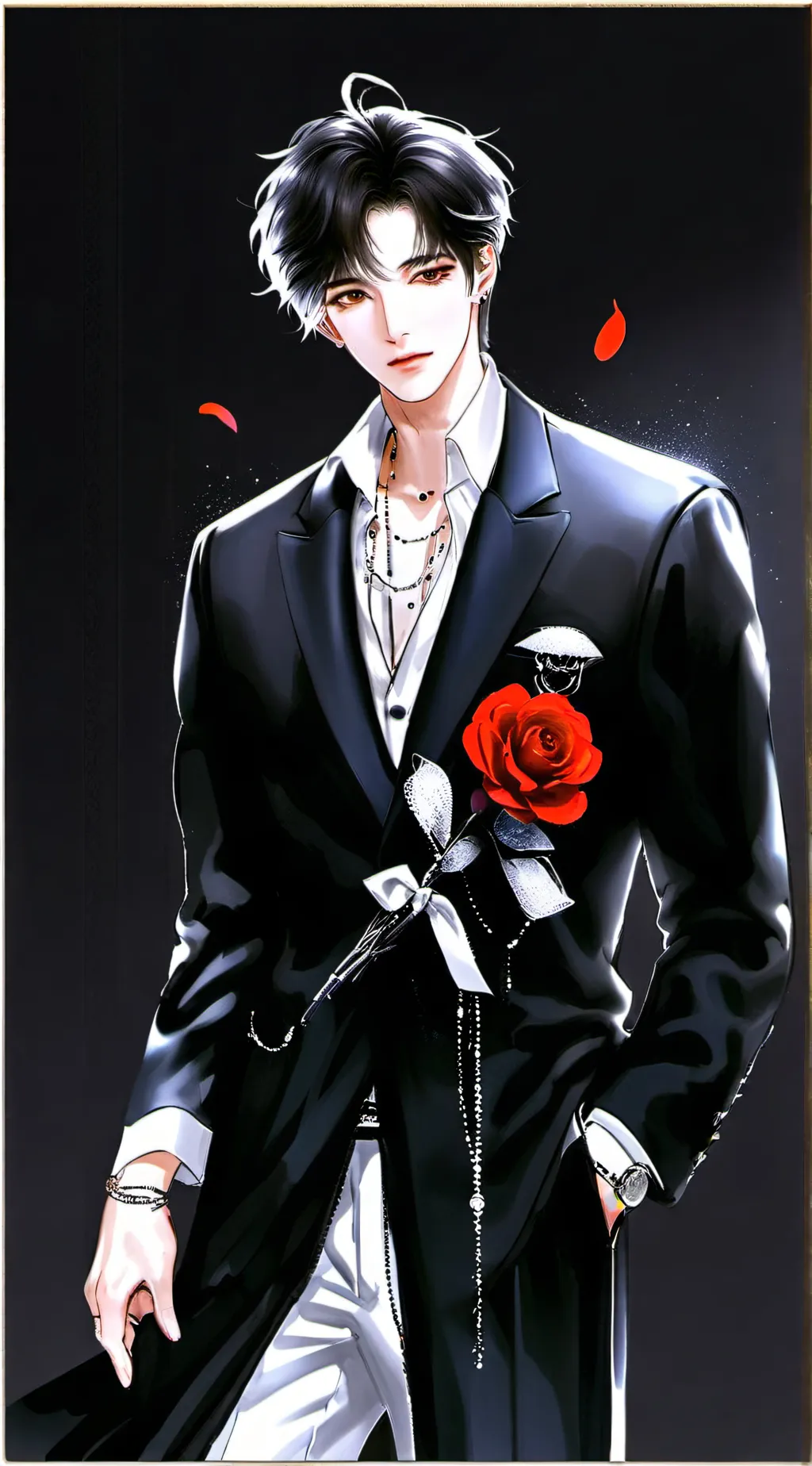 ai character: 🎧 🎸 Leon. 🎧🎸 background