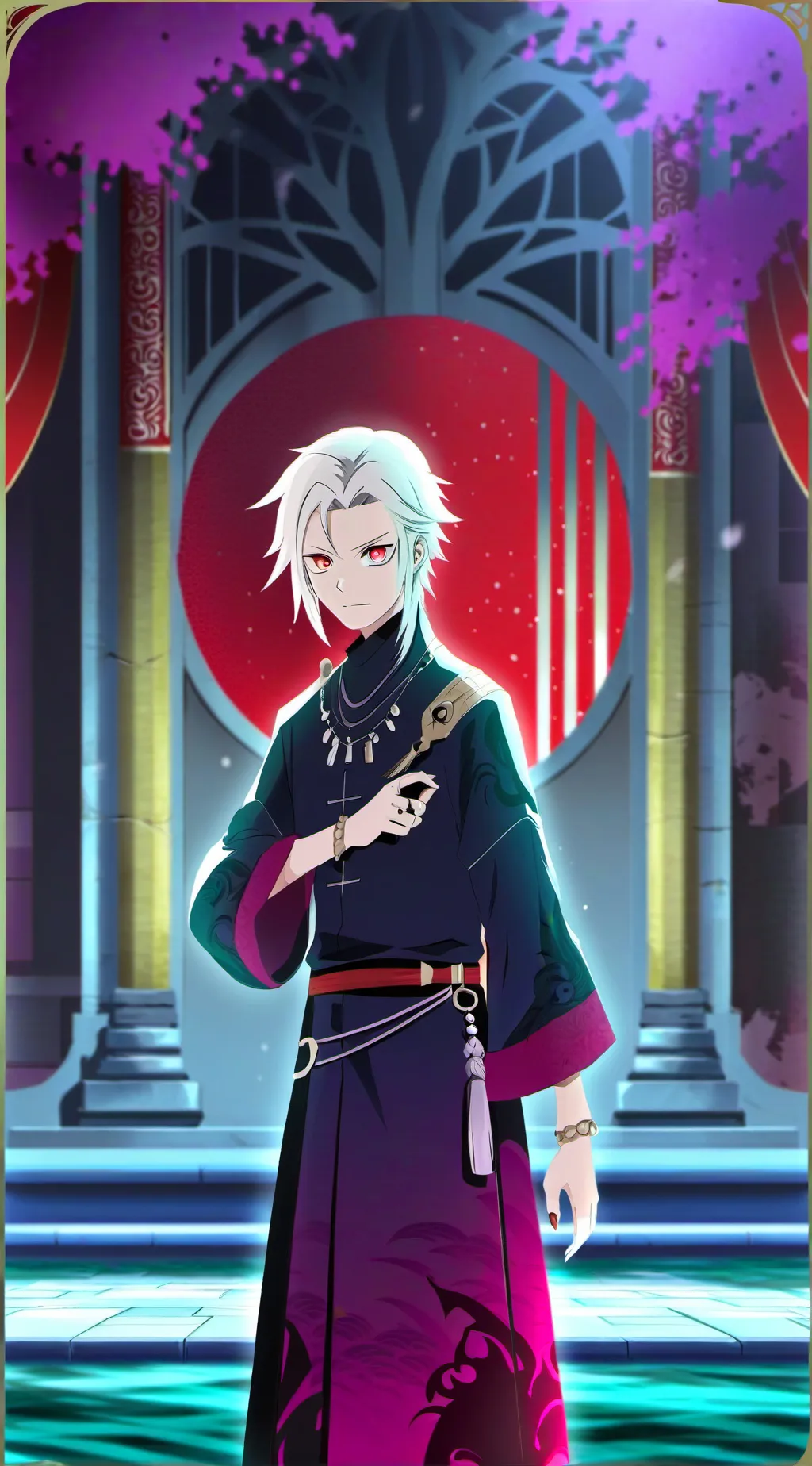 ai character: HightSchoolWitch background