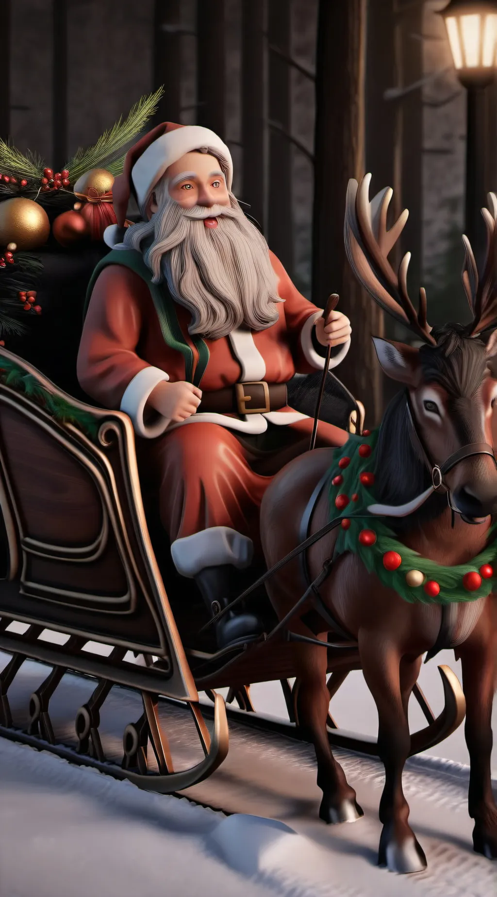 ai character: JJK Christmas background