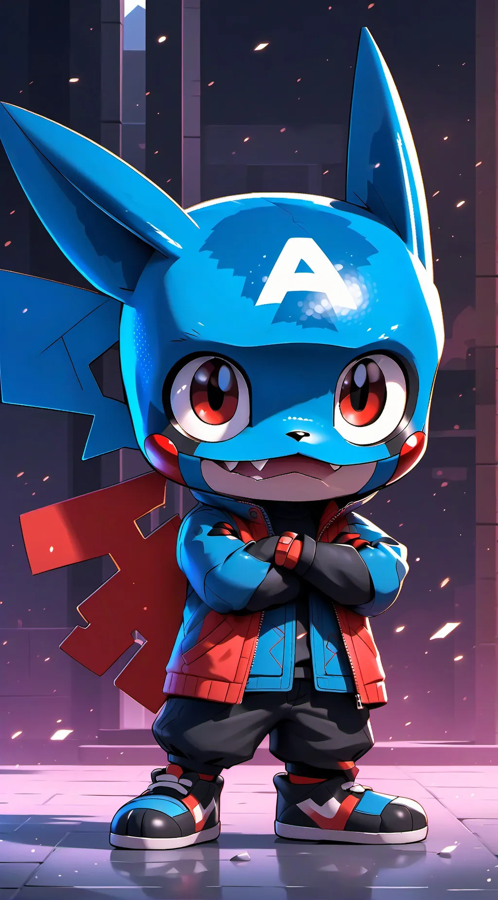 ai character: Lighting  background