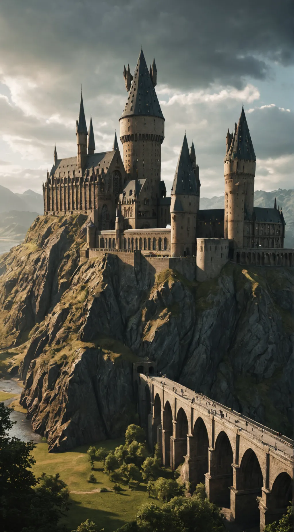 ai character: Hogwarts  background