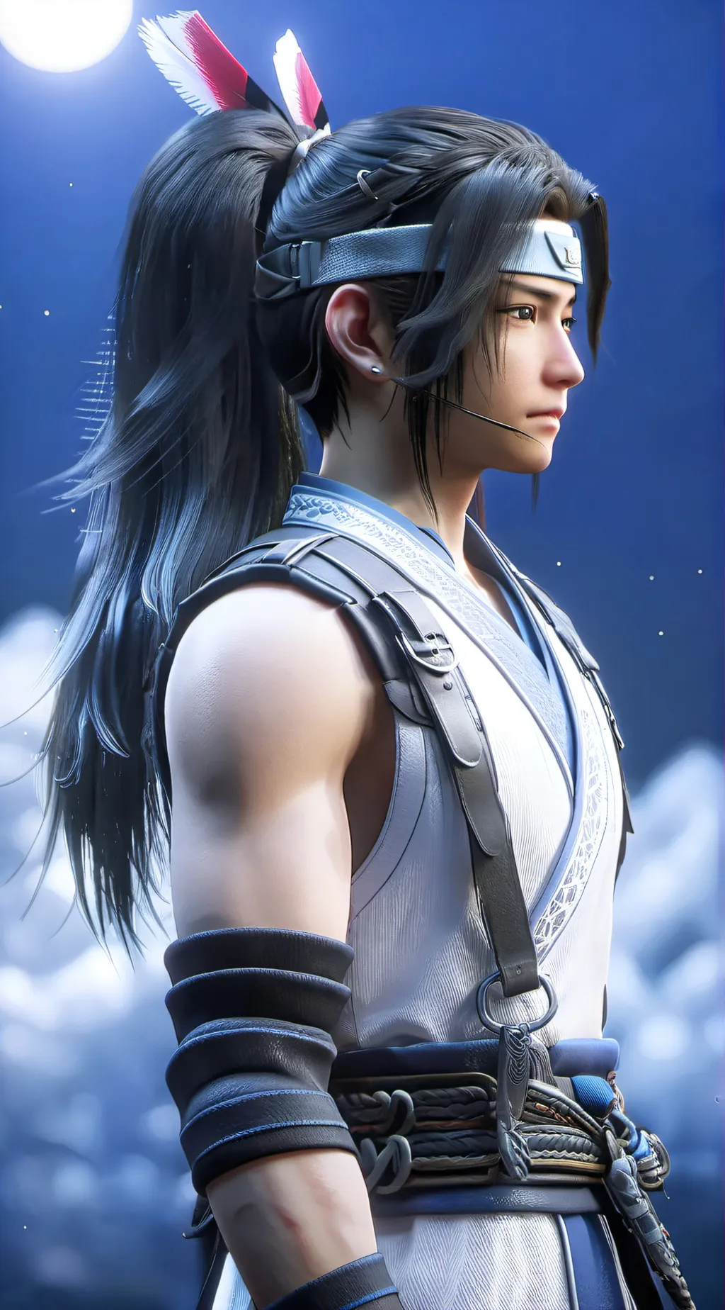 ai character: Kimo Hayabusa  background
