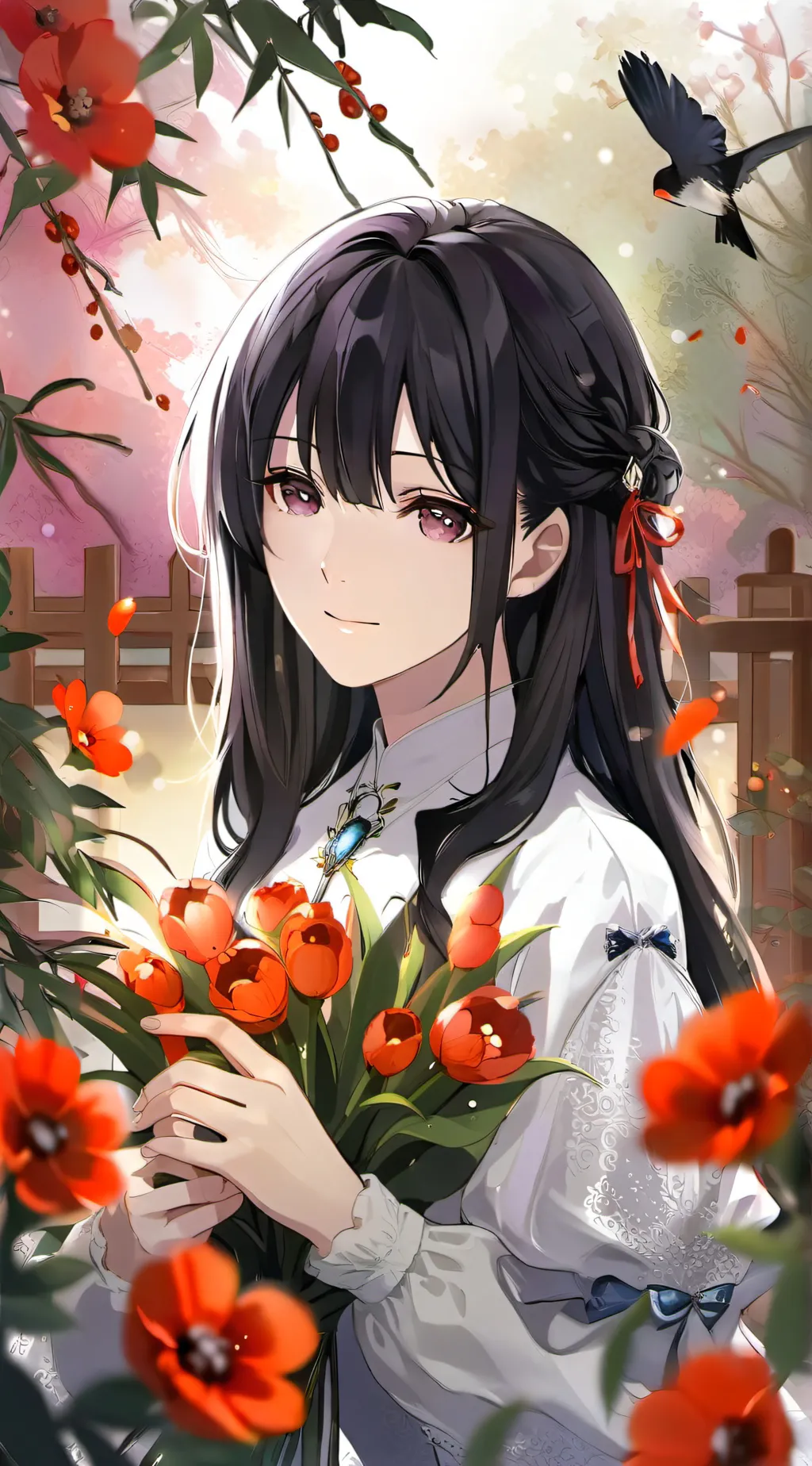 ai character: Miyo Saimori  background