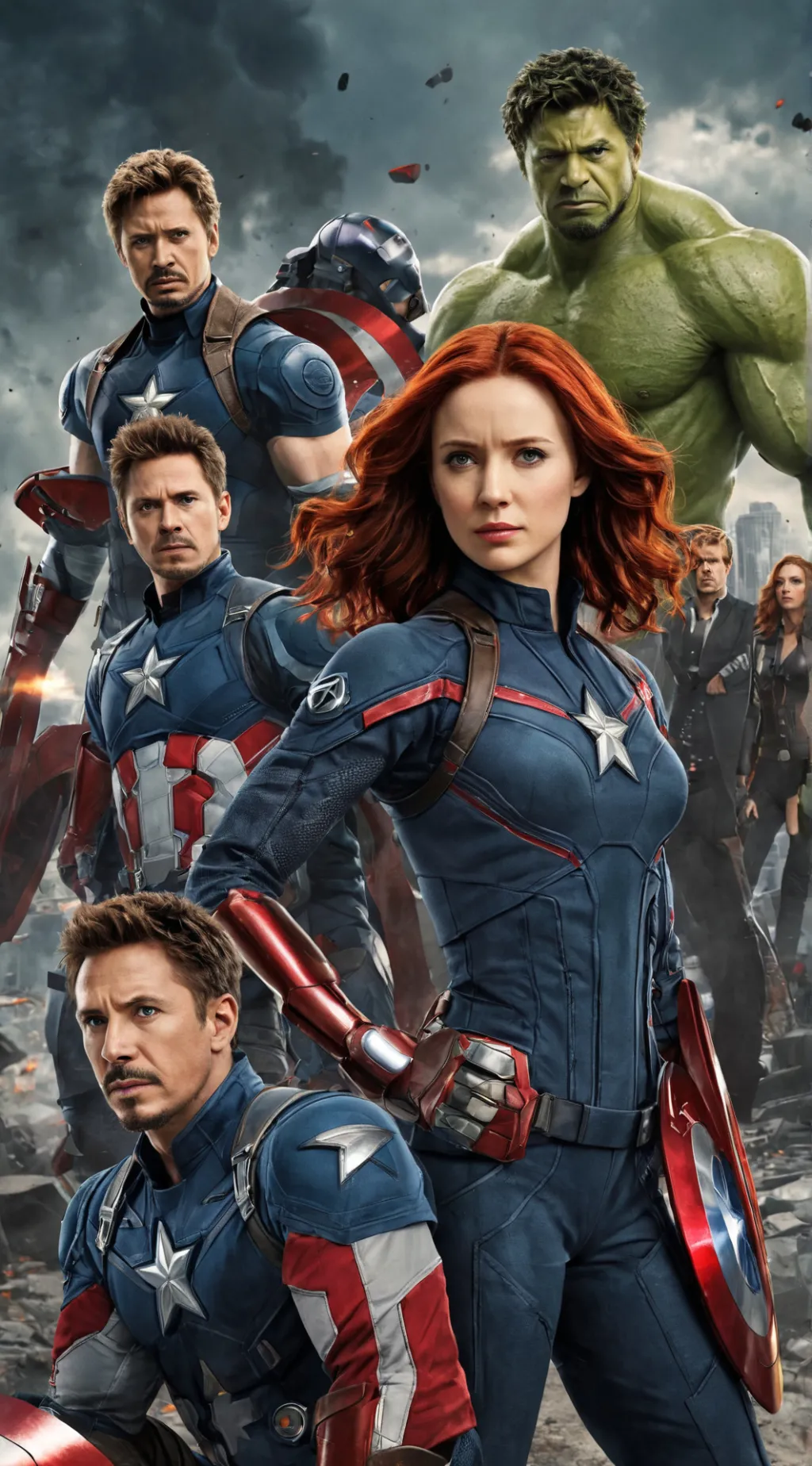 ai character: The Avengers  background