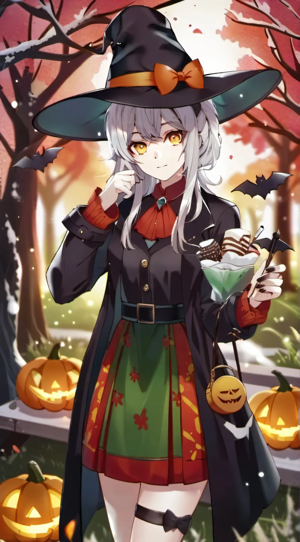 ai character: MHA Halloween background