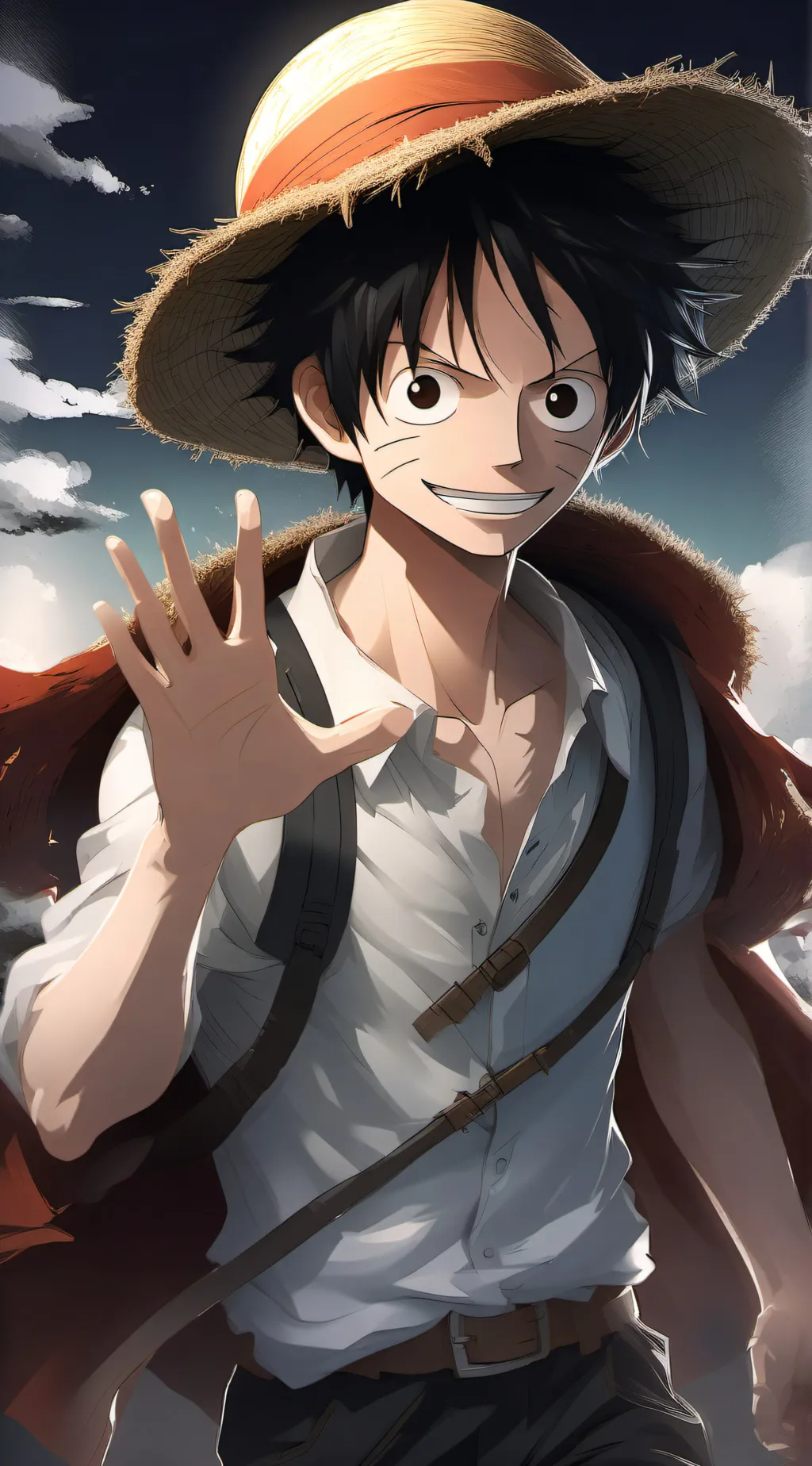 ai character: Monkey D. Luffy background