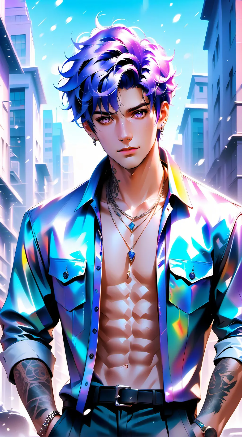 ai character: David latto blui 1 background