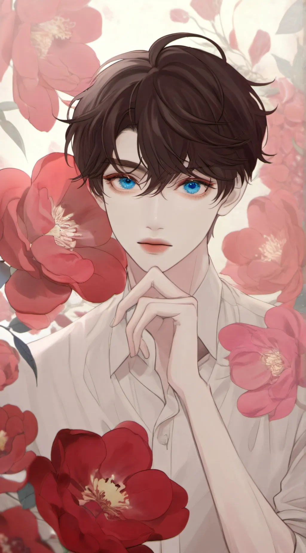 ai character: William Blair  background