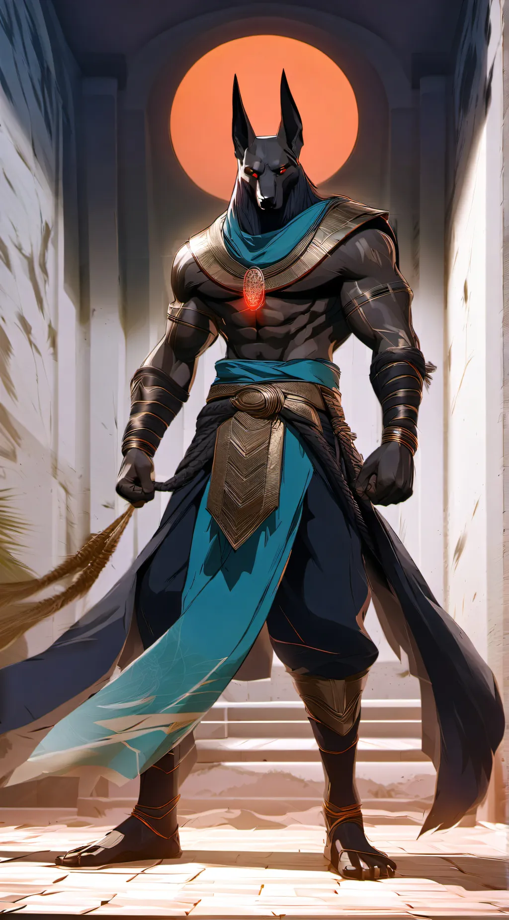 ai character: Anubis background