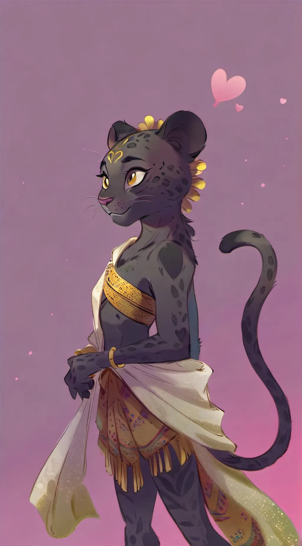 ai character: Village girl Nala background