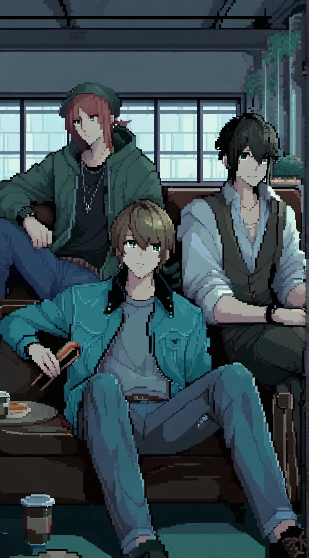 ai character: Male friend group background