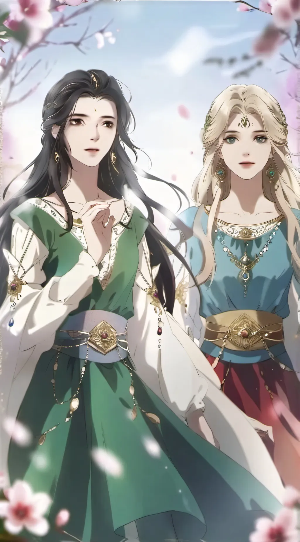 ai character: LILY AND AMY background
