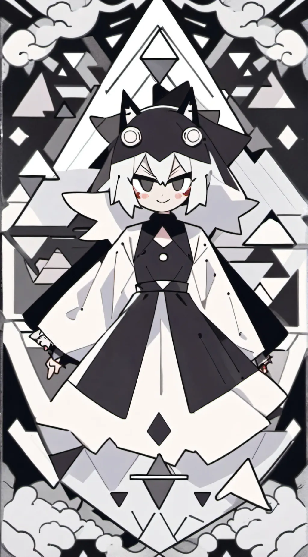 ai character: Gray background