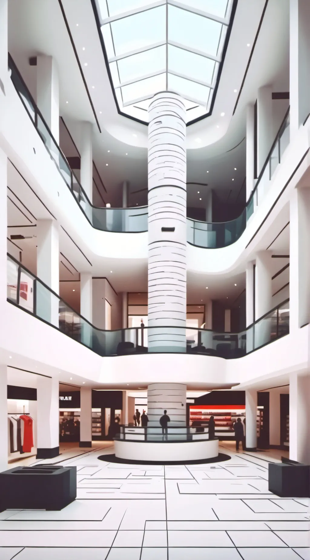 ai character: CH mall!!!!  background