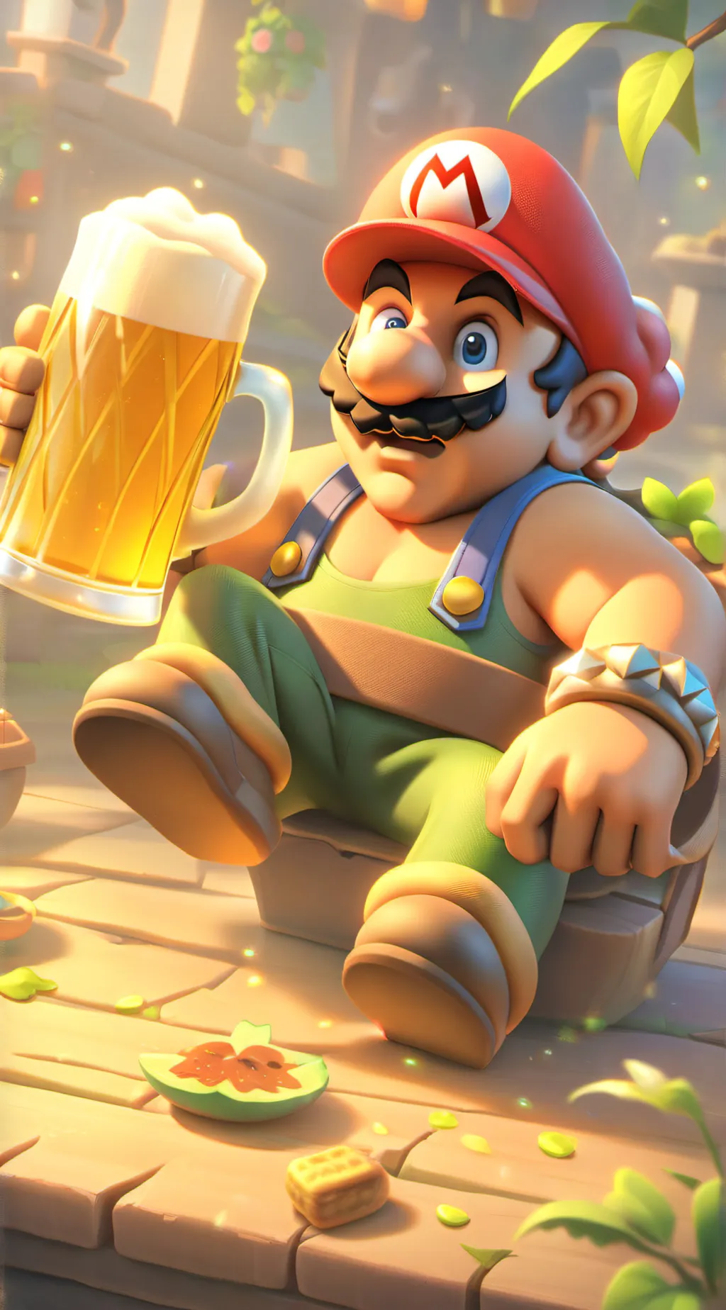 ai character: drunk mario background